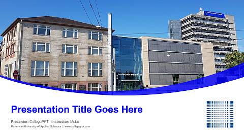 Mannheim University of Applied Sciences Course/Courseware Creation PPT Template
