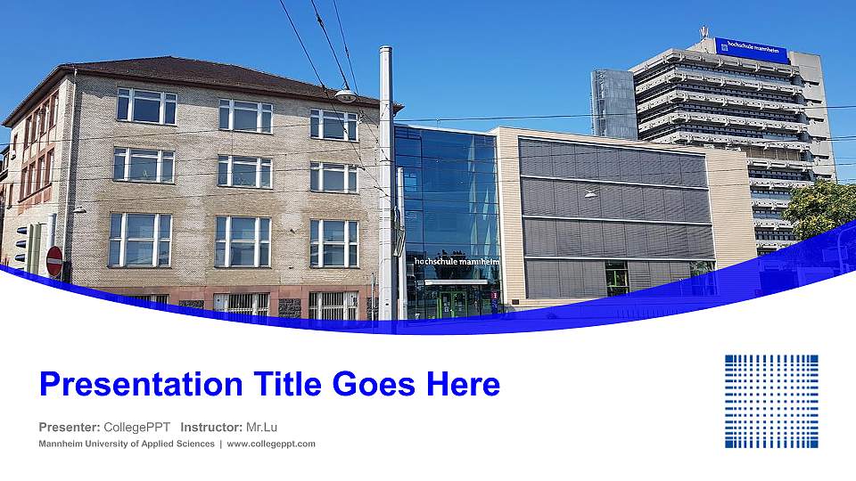 Mannheim University of Applied Sciences Course/Courseware Creation PPT Template16:9 ratio PPT effect preview image