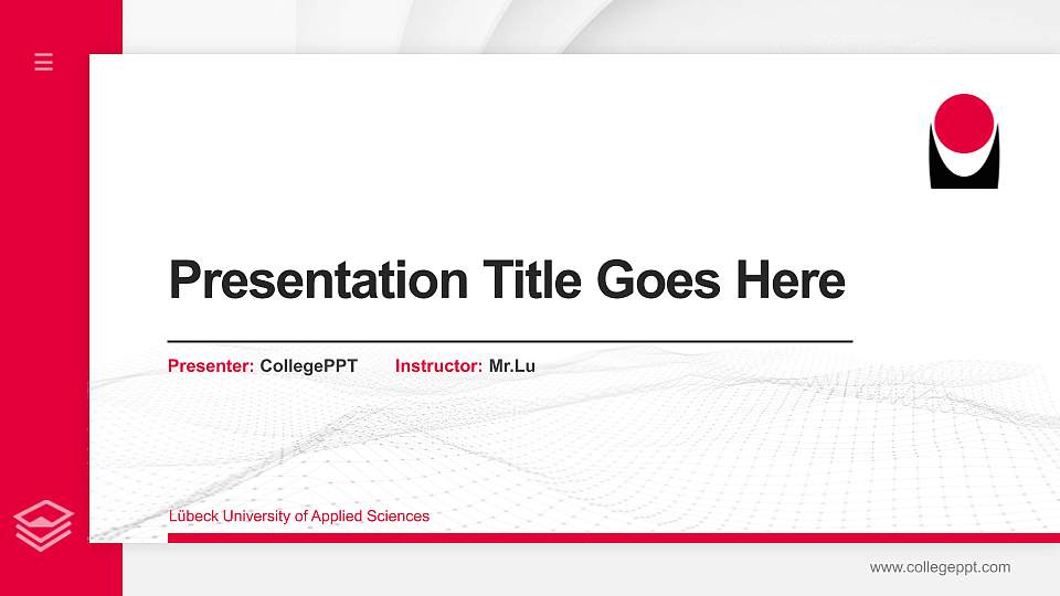 Lübeck University of Applied Sciences Thesis Proposal/Graduation Defense PPT Template16:9 ratio PPT effect preview image