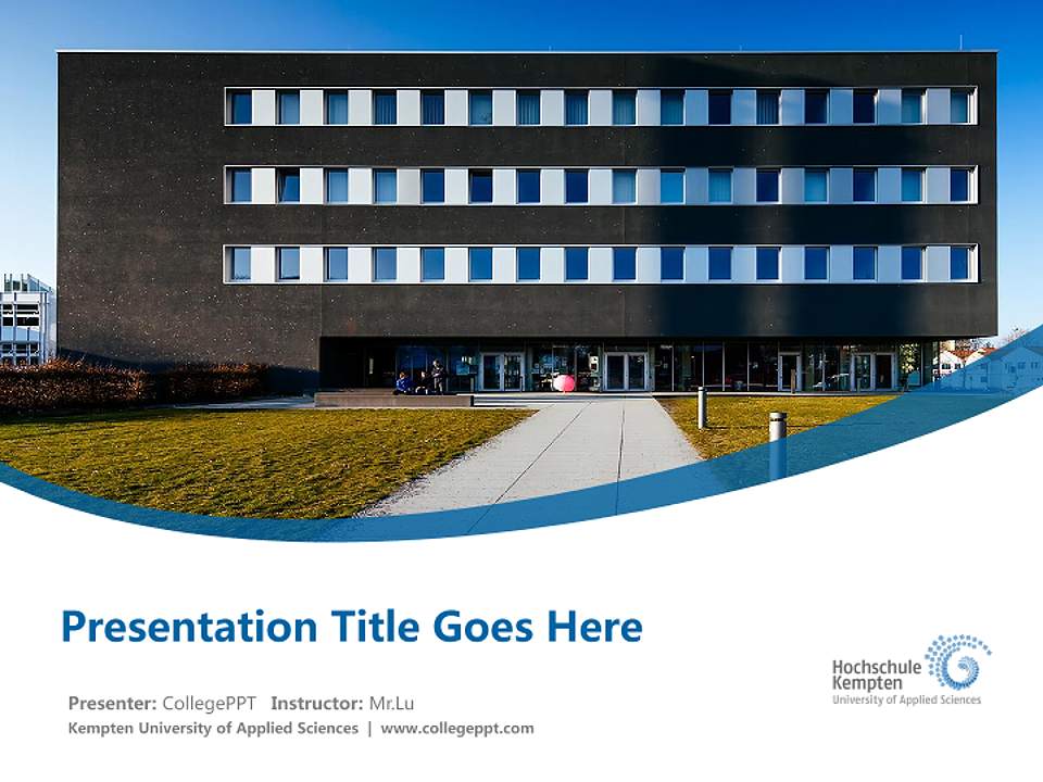 Kempten University of Applied Sciences Course/Courseware Creation PPT Template4:3 ratio PPT effect preview image5