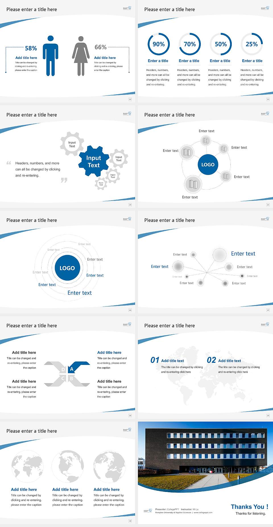 Kempten University of Applied Sciences Course/Courseware Creation PPT Template4:3 ratio PPT effect preview image4