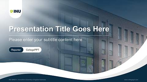 INU – Innovative University of Applied Sciences Lecture Sharing and Networking Event PPT Template