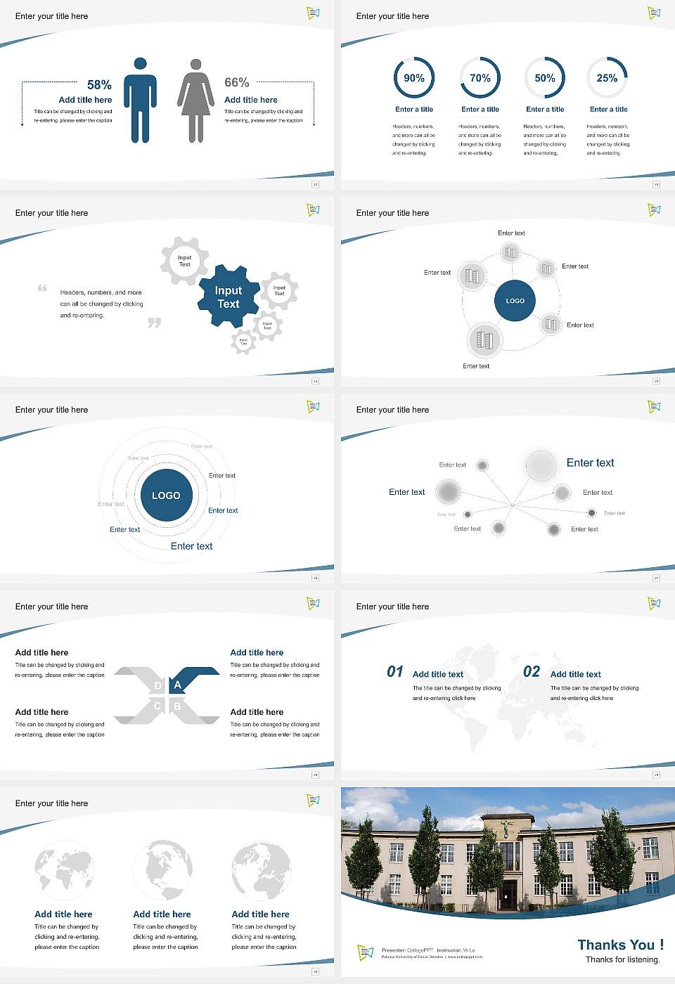 Palucca University of Dance Dresden Course/Courseware Creation PPT Template16:9 ratio PPT effect preview image4