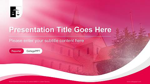 North German University of Justice – Lower Saxony Lecture Sharing and Networking Event PPT Template