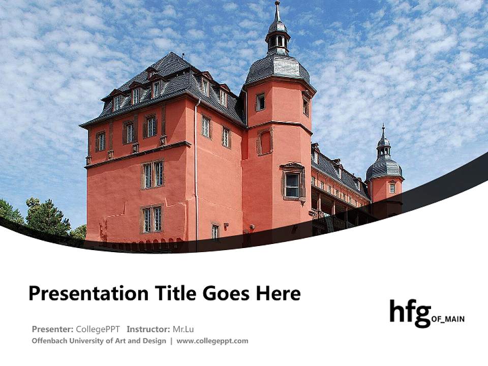 Offenbach University of Art and Design Course/Courseware Creation PPT Template4:3 ratio PPT effect preview image5