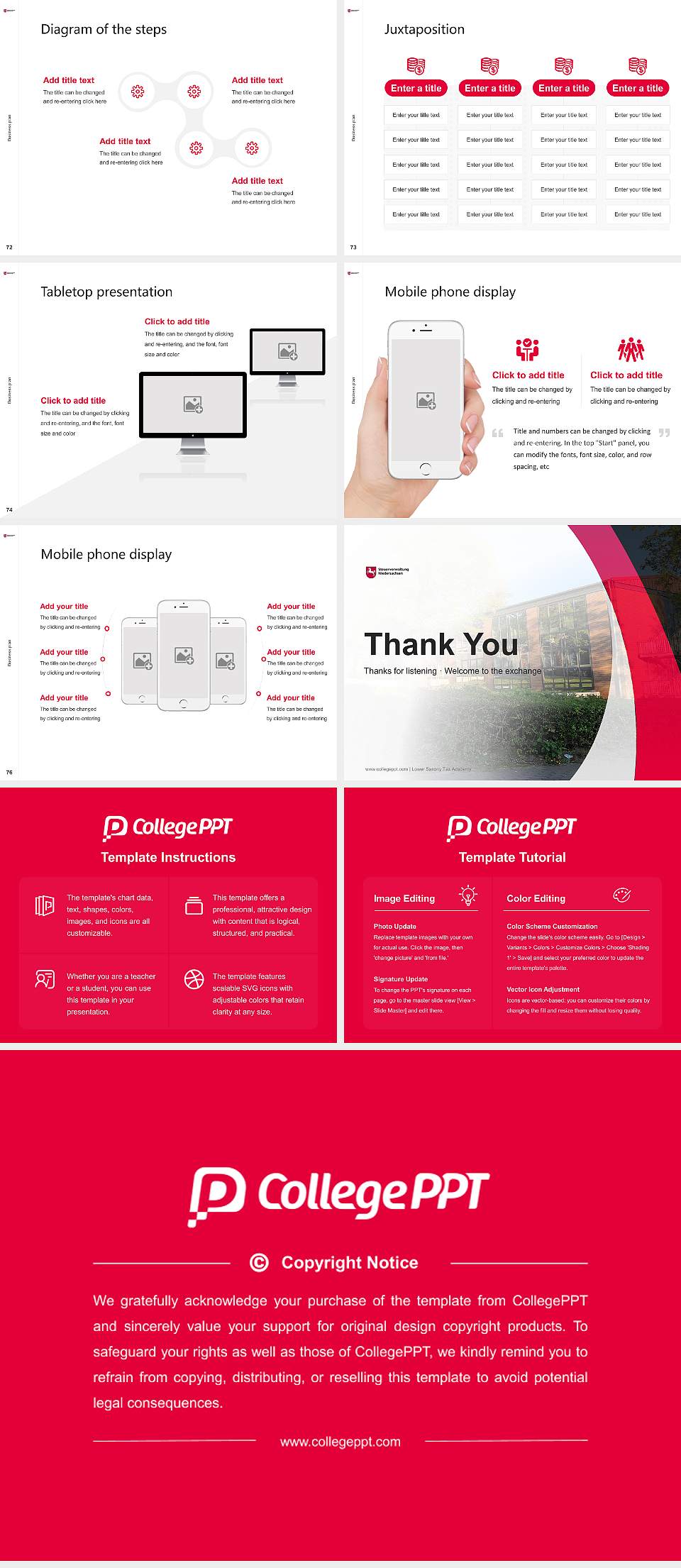 Lower Saxony Tax Academy Competition/Entrepreneurship Contest PPT Template4:3 ratio PPT effect preview image9