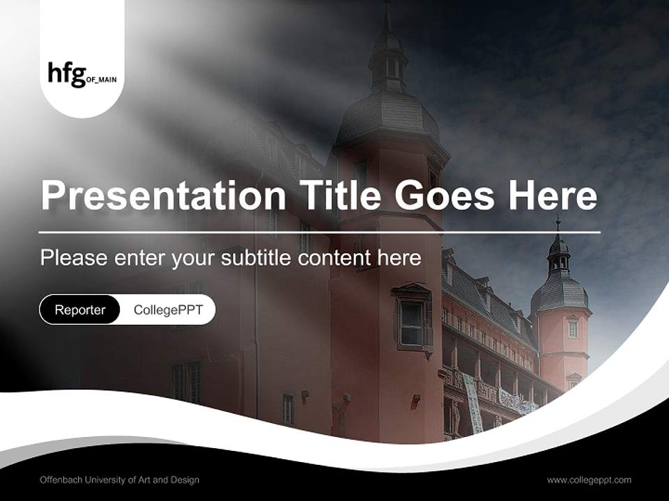 Offenbach University of Art and Design Lecture Sharing and Networking Event PPT Template4:3 ratio PPT effect preview image4