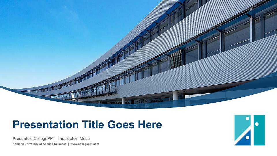 Koblenz University of Applied Sciences Course/Courseware Creation PPT Template16:9 ratio PPT effect preview image
