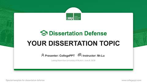 Ludwig Maximilian University of Munich Graduation Thesis Defense PPT Template