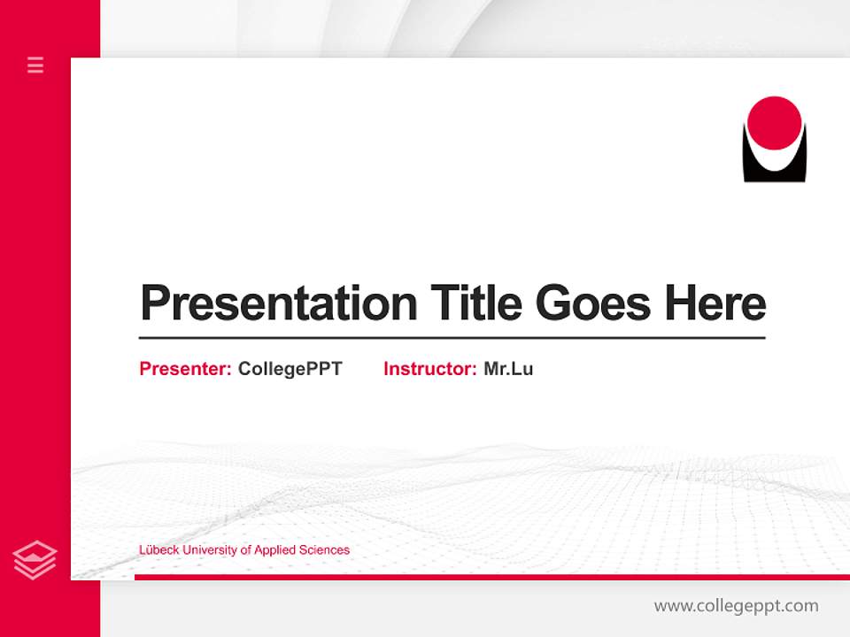 Lübeck University of Applied Sciences Thesis Proposal/Graduation Defense PPT Template4:3 ratio PPT effect preview image5