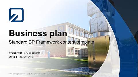 Ostfalia University of Applied Sciences Competition/Entrepreneurship Contest PPT Template