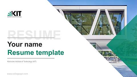 Karlsruhe Institute of Technology (KIT) Resume PPT Template