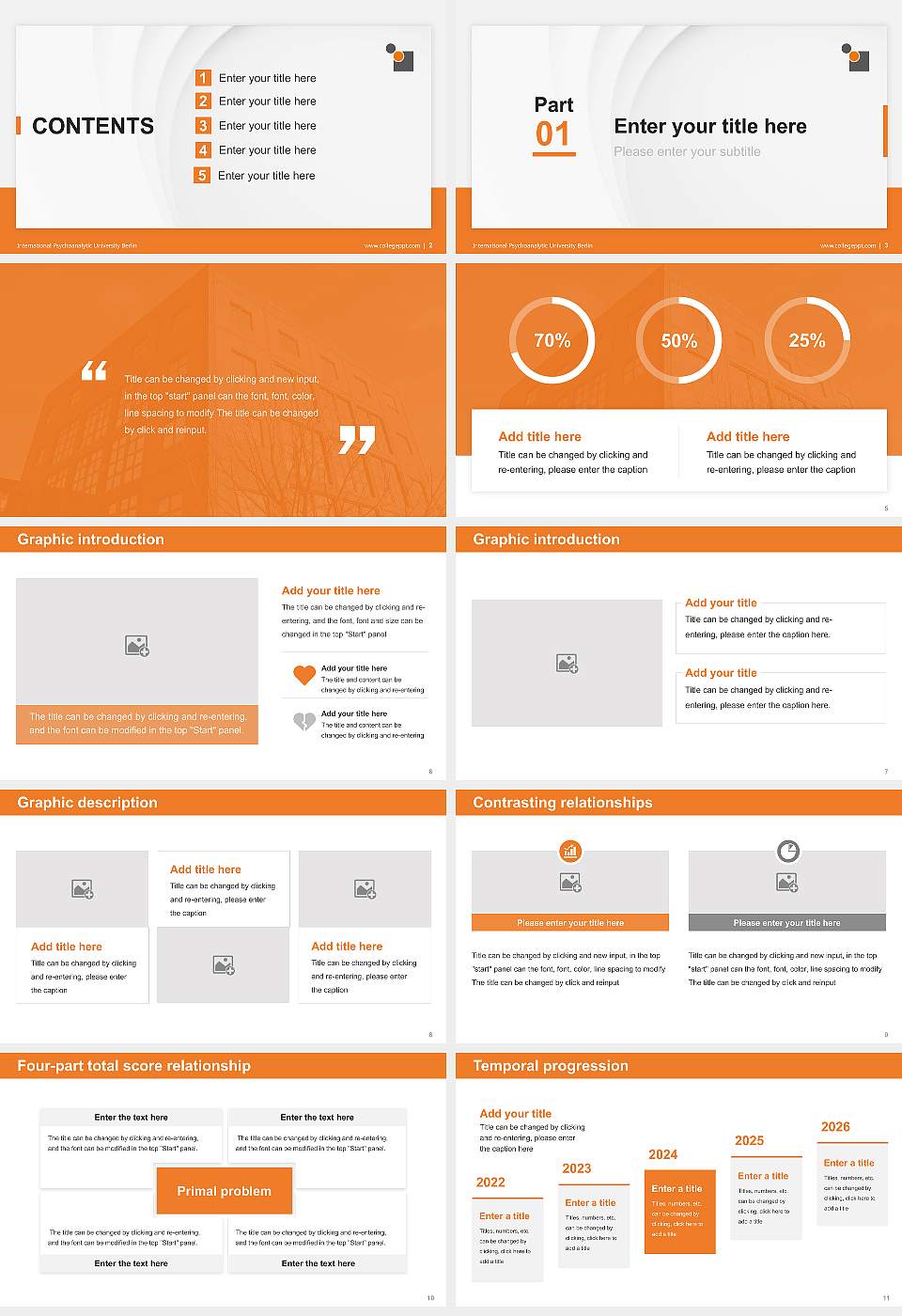 International Psychoanalytic University Berlin Thesis Proposal/Graduation Defense PPT Template16:9 ratio PPT effect preview image2