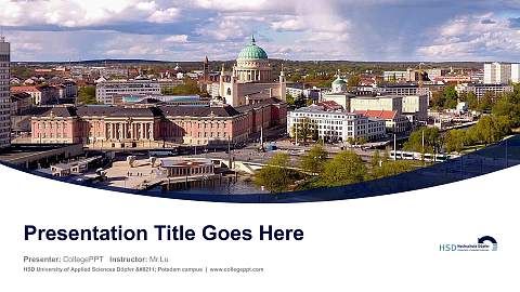 HSD University of Applied Sciences Döpfer – Potsdam campus Course/Courseware Creation PPT Template
