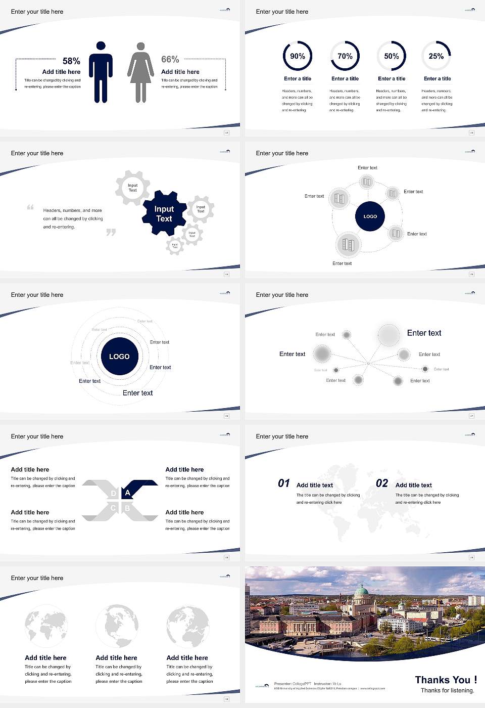 HSD University of Applied Sciences Döpfer – Potsdam campus Course/Courseware Creation PPT Template16:9 ratio PPT effect preview image4