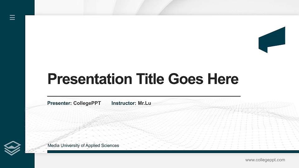 Media University of Applied Sciences Thesis Proposal/Graduation Defense PPT Template16:9 ratio PPT effect preview image