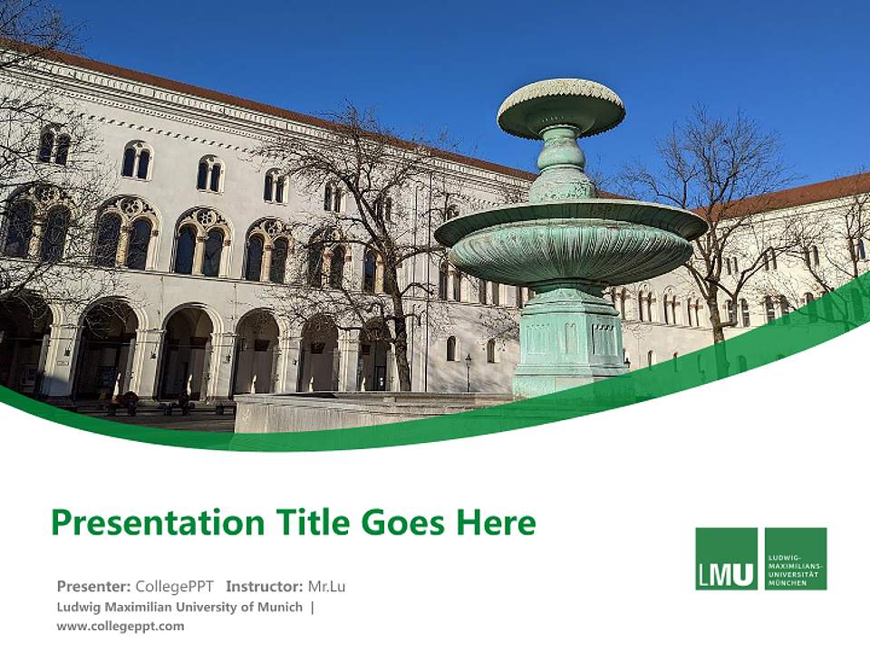Ludwig Maximilian University of Munich Course/Courseware Creation PPT Template4:3 ratio PPT effect preview image5