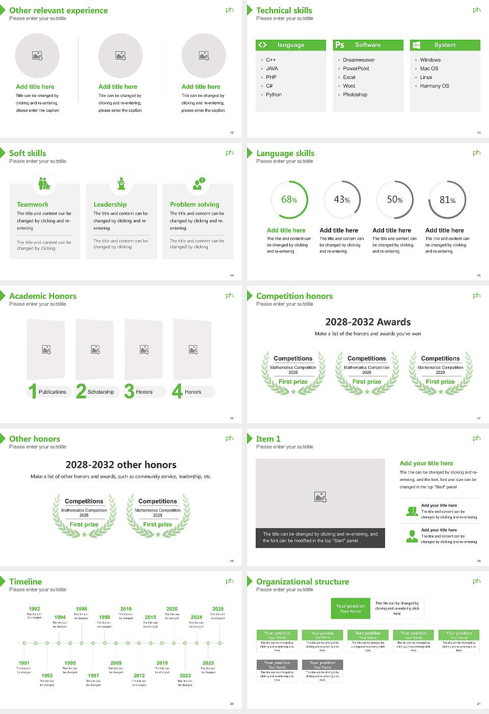 Karlsruhe University of Education Resume PPT Template16:9 ratio PPT effect preview image3