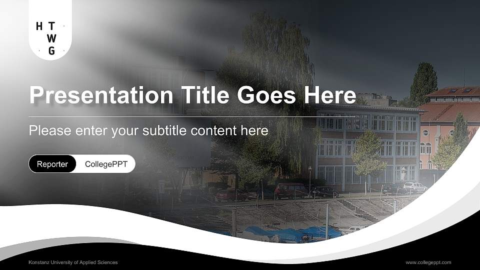 Konstanz University of Applied Sciences Lecture Sharing and Networking Event PPT Template16:9 ratio PPT effect preview image