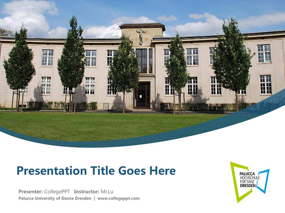 Palucca University of Dance Dresden Course/Courseware Creation PPT Template4:3 ratio PPT effect preview image5