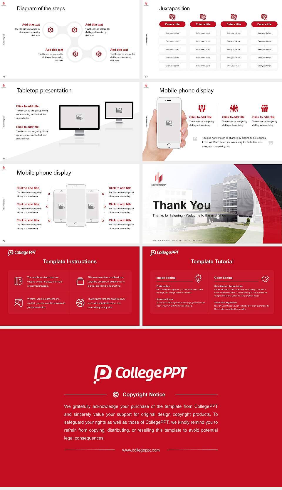 Ludwigshafen University of Business and Society Competition/Entrepreneurship Contest PPT Template16:9 ratio PPT effect preview image9
