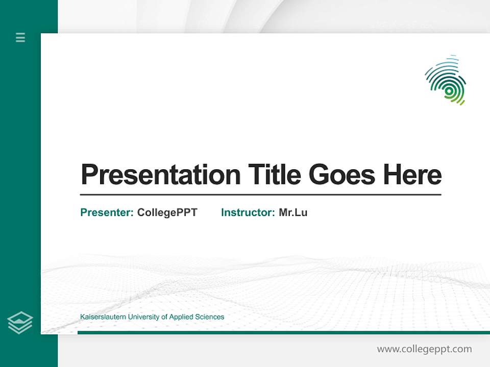 Kaiserslautern University of Applied Sciences Thesis Proposal/Graduation Defense PPT Template4:3 ratio PPT effect preview image5