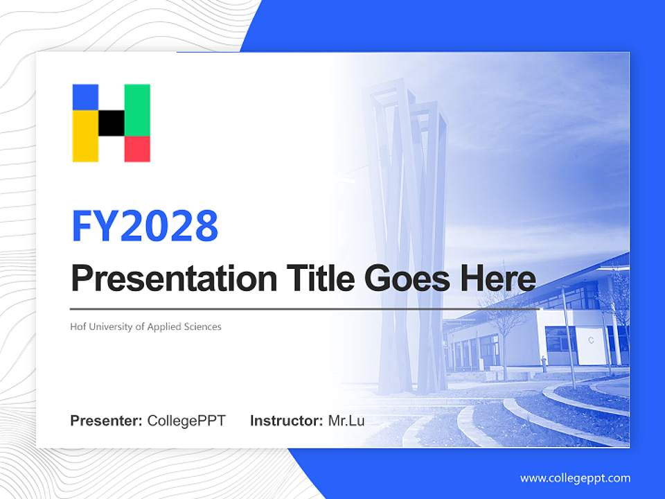 Hof University of Applied Sciences Academic Presentation/Research Findings Report PPT Template4:3 ratio PPT effect preview image5