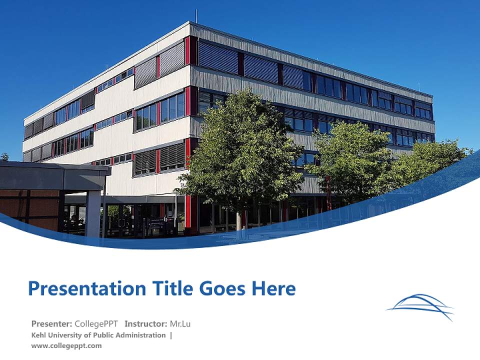 Kehl University of Public Administration Course/Courseware Creation PPT Template4:3 ratio PPT effect preview image5
