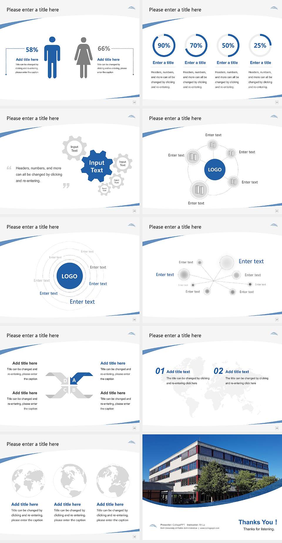 Kehl University of Public Administration Course/Courseware Creation PPT Template4:3 ratio PPT effect preview image4