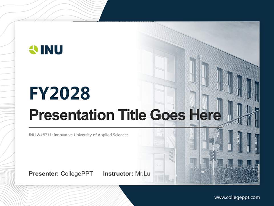 INU – Innovative University of Applied Sciences Academic Presentation/Research Findings Report PPT Template4:3 ratio PPT effect preview image5