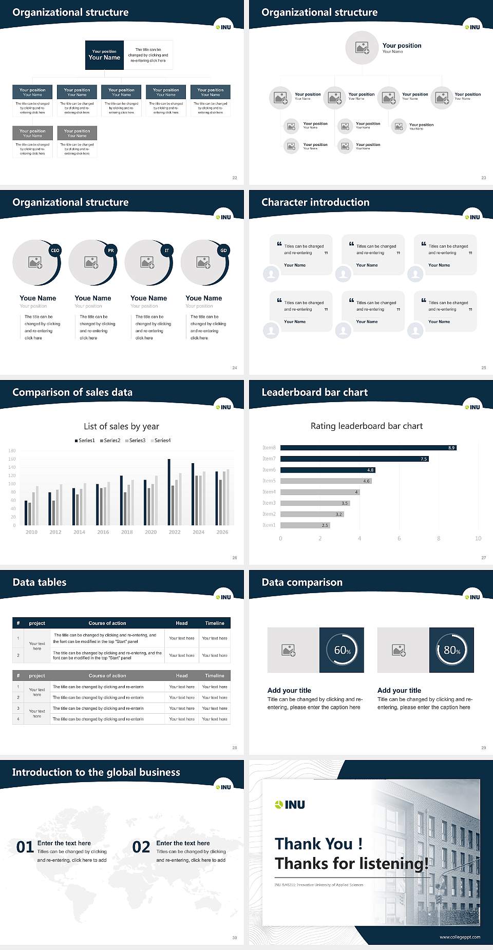 INU – Innovative University of Applied Sciences Academic Presentation/Research Findings Report PPT Template4:3 ratio PPT effect preview image4