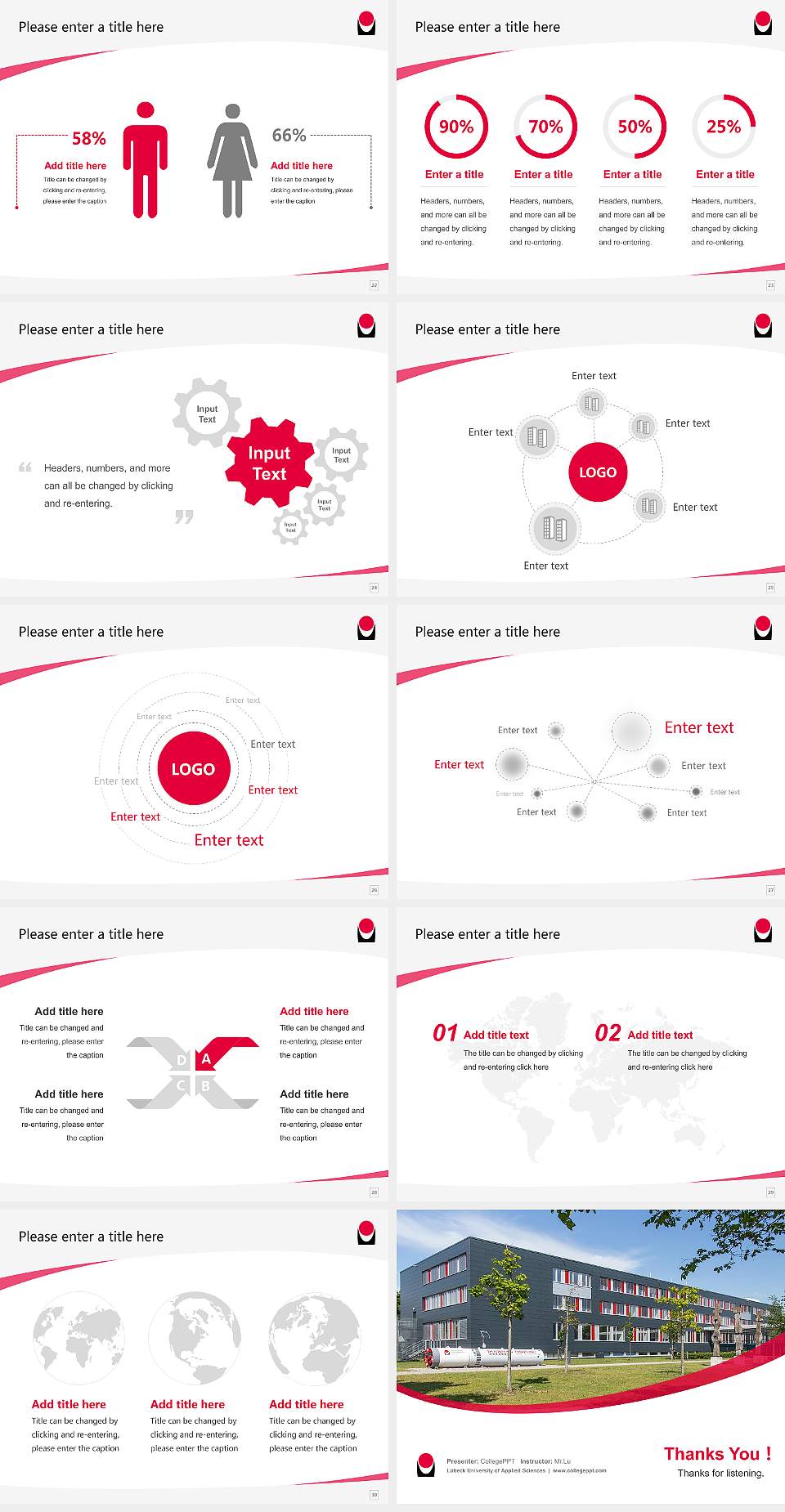 Lübeck University of Applied Sciences Course/Courseware Creation PPT Template4:3 ratio PPT effect preview image4