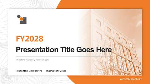 International Psychoanalytic University Berlin Academic Presentation/Research Findings Report PPT Template