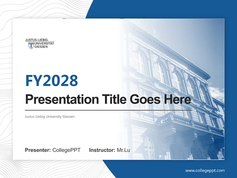 Justus Liebig University Giessen Academic Presentation/Research Findings Report PPT Template4:3 ratio PPT effect preview image5