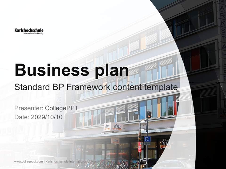 Karlshochschule International University Competition/Entrepreneurship Contest PPT Template4:3 ratio PPT effect preview image9