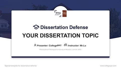 Philosophical-Theological University of Münster Graduation Thesis Defense PPT Template