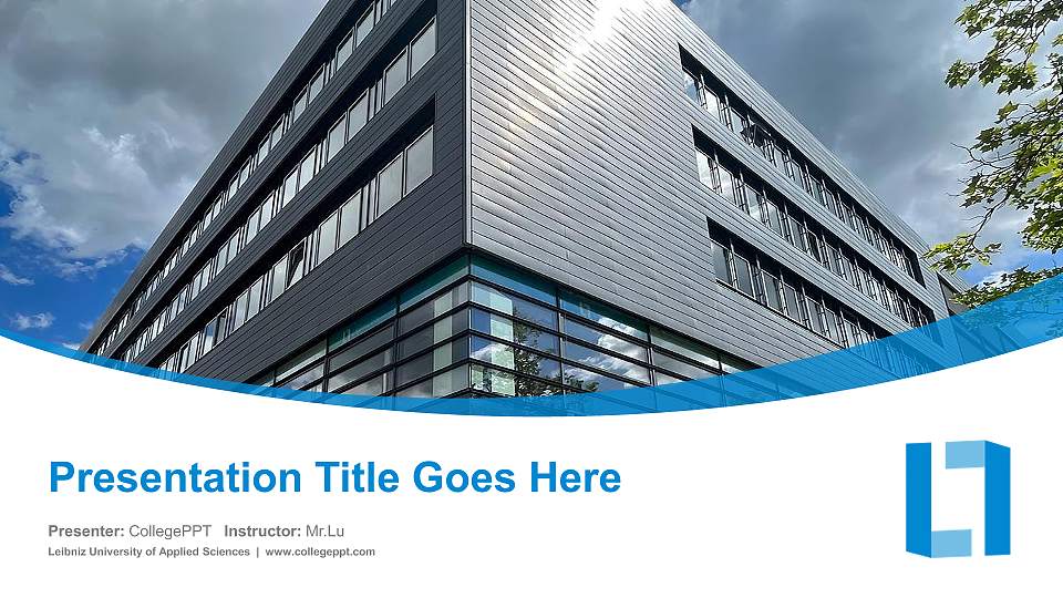 Leibniz University of Applied Sciences Course/Courseware Creation PPT Template16:9 ratio PPT effect preview image