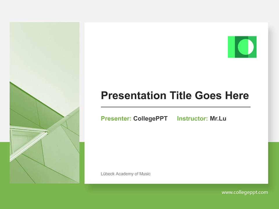 Lübeck Academy of Music General PPT Template4:3 ratio PPT effect preview image6