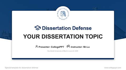 Humboldt University of Berlin Graduation Thesis Defense PPT Template