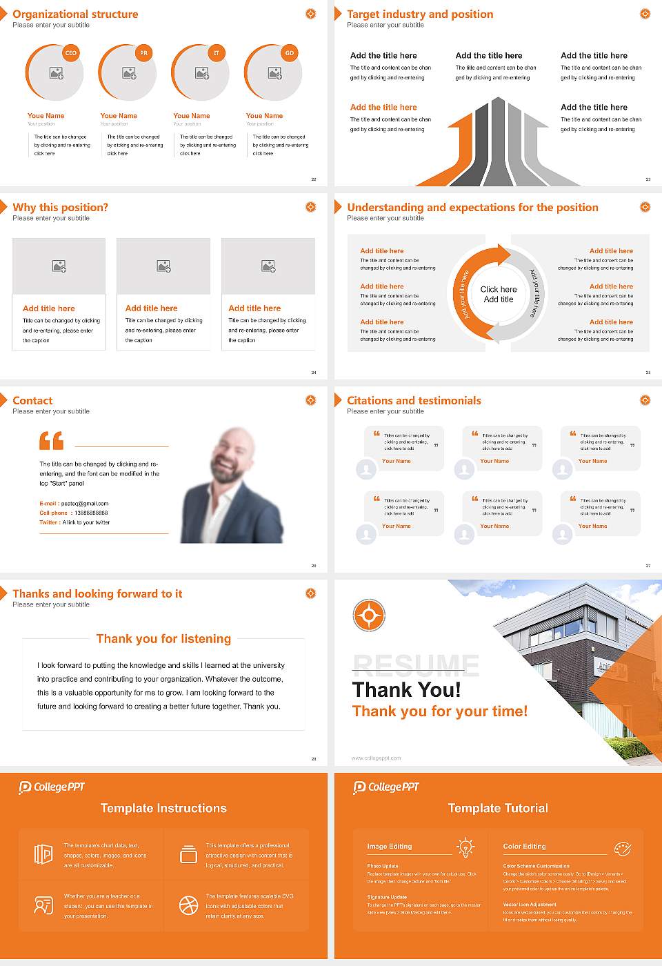 Northern Business School – University of Applied Sciences Resume PPT Template16:9 ratio PPT effect preview image4