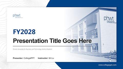 Private University for Business and Technology Vechta_Diepholz Academic Presentation/Research Findings Report PPT Template