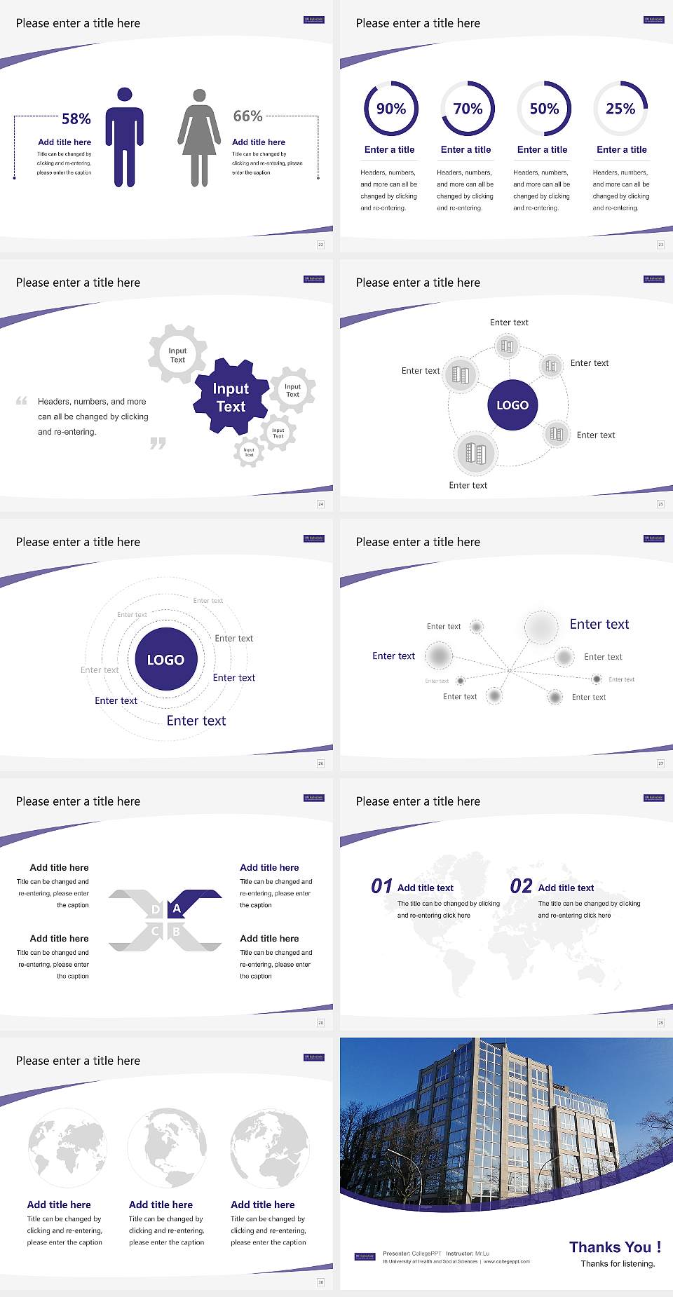 IB University of Health and Social Sciences Course/Courseware Creation PPT Template4:3 ratio PPT effect preview image4
