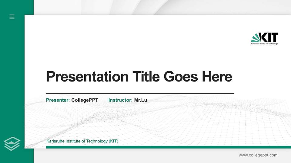 Karlsruhe Institute of Technology (KIT) Thesis Proposal/Graduation Defense PPT Template16:9 ratio PPT effect preview image