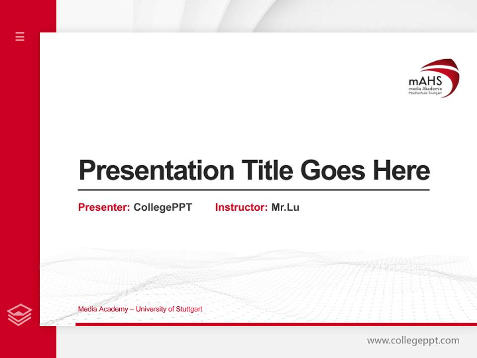 Media Academy – University of Stuttgart Thesis Proposal/Graduation Defense PPT Template4:3 ratio PPT effect preview image5