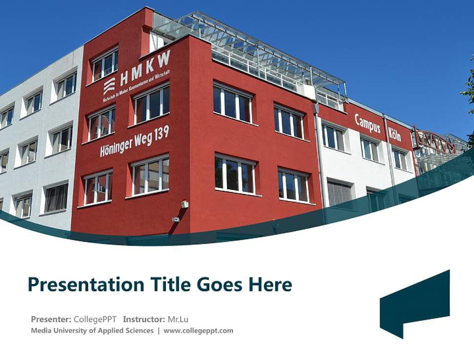 Media University of Applied Sciences Course/Courseware Creation PPT Template4:3 ratio PPT effect preview image5