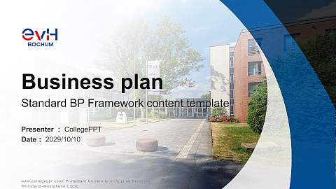 Protestant University of Applied Sciences Rhineland-Westphalia-Lippe Competition/Entrepreneurship Contest PPT Template