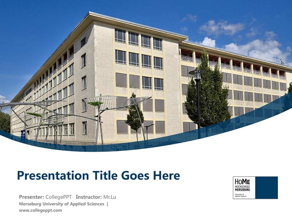 Merseburg University of Applied Sciences Course/Courseware Creation PPT Template4:3 ratio PPT effect preview image5