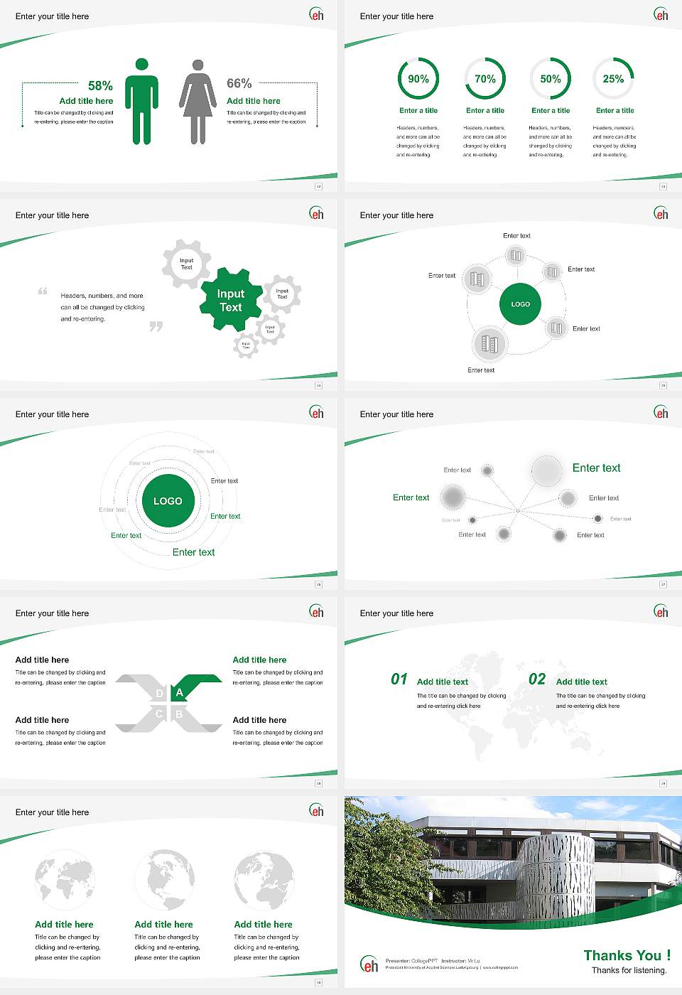 Protestant University of Applied Sciences Ludwigsburg Course/Courseware Creation PPT Template16:9 ratio PPT effect preview image4