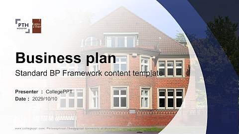 Philosophical-Theological University of Münster Competition/Entrepreneurship Contest PPT Template