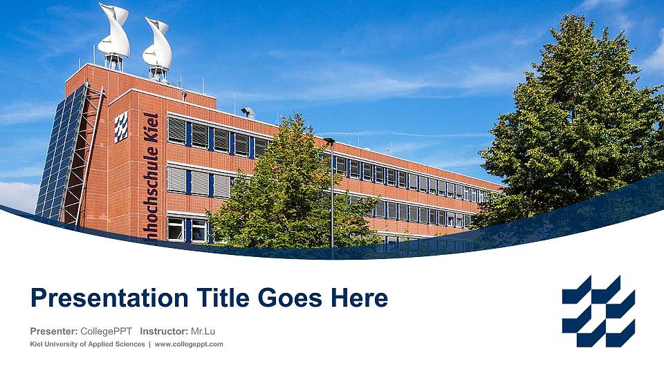 Kiel University of Applied Sciences Course/Courseware Creation PPT Template16:9 ratio PPT effect preview image